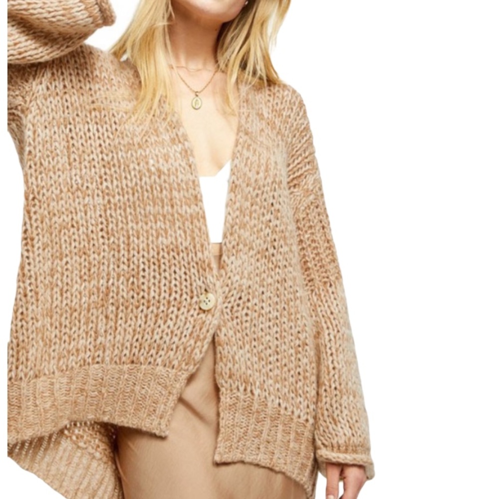 FREE PEOPLE Home Town Balloon Sleeve Cardigan M - Picture 5 of 16